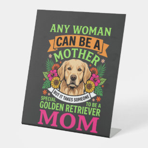 Signe De Table Maman Golden Retriever Fleurie Amoureuse des Chien