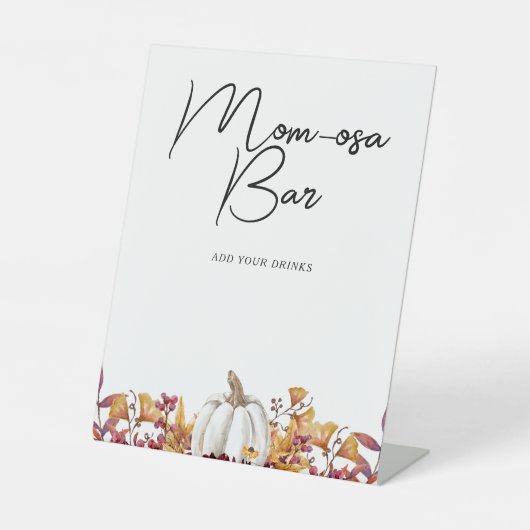 Signe De Table Maman-osa Bar Fall in Love White Citrouille Baby s (Recto)
