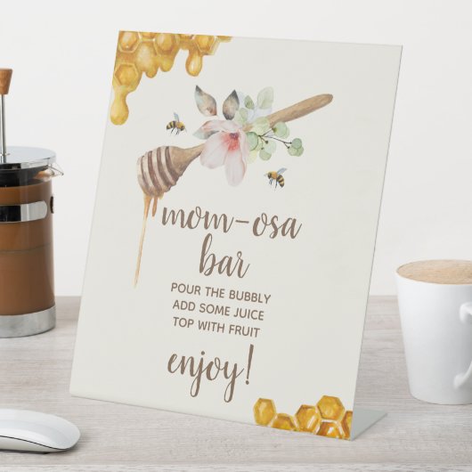 Signe De Table Maman-osa Bar Honey Bee Baby shower (In SItu)