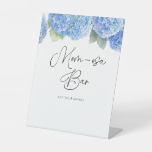 Signe De Table Maman-osa Bar Hydrangea C'est un Baby shower garço