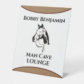 Signe De Table Man Cave Horse Racing Personnaliser (Recto)