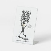 Signe De Table Mangeons le code QR (Recto)