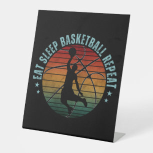 SIGNE DE TABLE MANGER DORMIR BASKETBALL RÉPÉTER