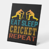 Signe De Table Manger Dormir Cricket Répéter (Recto)