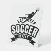Signe De Table manger dormir football répéter (Recto)