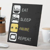 Signe De Table Manger Sleep Anime Repeat, Anime Culture (In SItu)