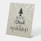 Signe De Table Mangez, buvez et soyez mariés (Recto)