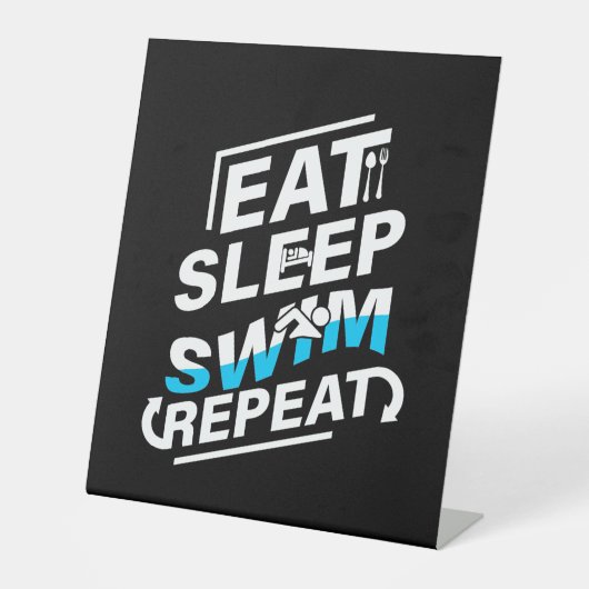 Signe De Table Mangez Sleep Swim (Recto)