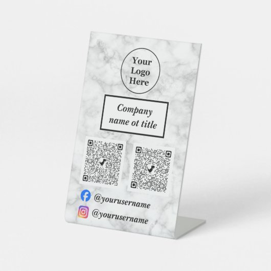 Signe De Table Marbre blanc (Recto)