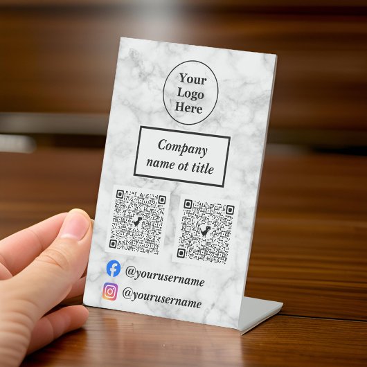 Signe De Table Marbre blanc