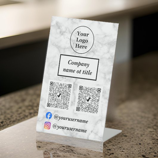 Signe De Table Marbre blanc