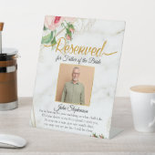 Signe De Table Marbre Élégant Enregistrer un siège Photo Mariage  (In SItu)