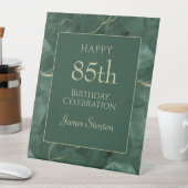 Signe De Table Marbre Vert 85e Anniversaire (In SItu)