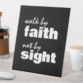 SIGNE DE TABLE MARCHER PAR LA FOI PAS PAR LA VUE (In SItu)