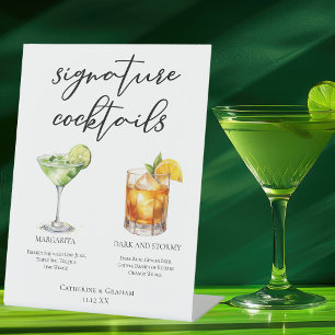 Signe De Table Margarita Dark & Stormy Signature Cocktails Menu