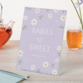 Signe De Table Marguerites blanches Lavender Bébés sont doux Trai (In SItu)