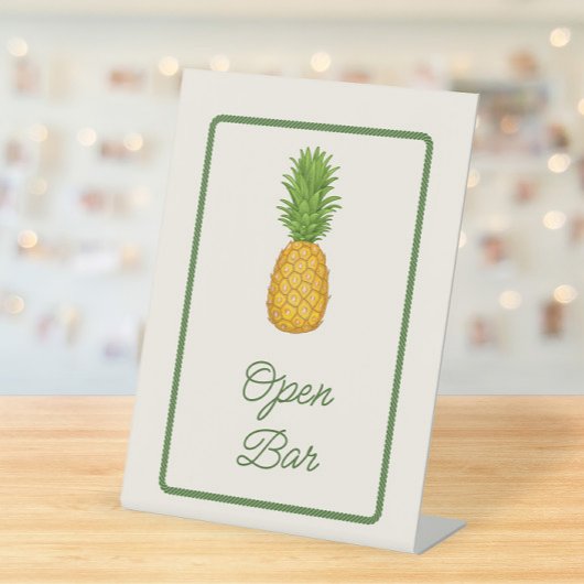 Signe De Table Mariage à la plage avec bar ouvert sur le thème de