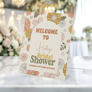 Signe De Table Mariage à thème des années 70 Super rétros