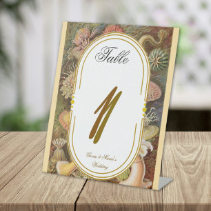 Signe De Table Mariage Art Vintage de Récif Corallien Ernst Haeck