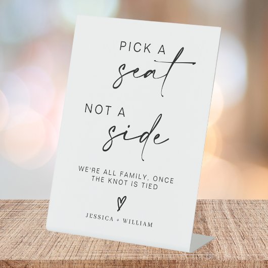 Signe De Table Mariage Aucun siège assigné, Sit Anywhere Signer