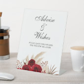 Signe De Table Mariage aux Roses de Bourgogne et Herbe de Pampa  (In SItu)