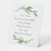 Signe De Table Mariage Bénédiction d'un amour uni en Christ (Recto)