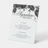Signe De Table Mariage blanc classique Boissons signées (Recto)