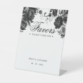 Signe De Table Mariage blanc gothique classique Faveurs (Recto)