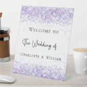 Signe De Table Mariage blanc violet lavande bienvenue (In SItu)