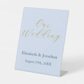 Signe De Table Mariage bleu opulent (Recto)