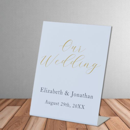 Signe De Table Mariage bleu opulent