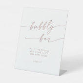 Signe De Table Mariage Boho Chic Blush Pink Bubbly (Recto)
