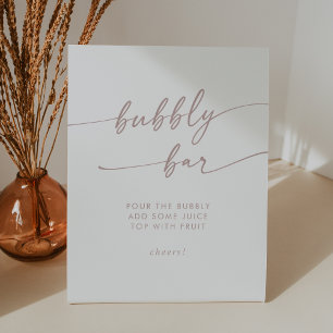 Signe De Table Mariage Boho Chic Blush Pink Bubbly