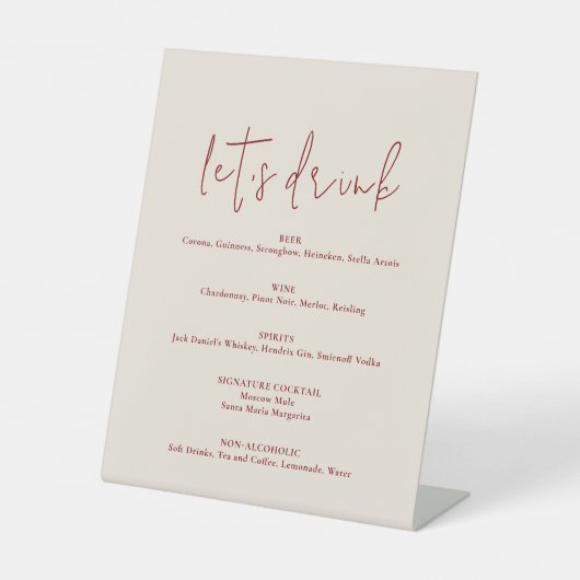 Signe De Table Mariage Boho Orange Brûlé en terre cuite moderne (Recto)