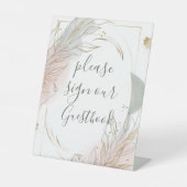 Signe De Table Mariage botanique Gilded Gold Sage & Blush (Recto)