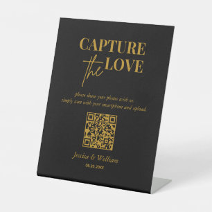 Signe De Table Mariage Capturer l'amour Photo Partager QR Code