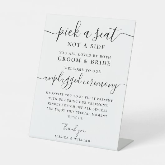 Signe De Table Mariage Cérémonie de débranchement Choisissez un s (Recto)