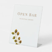 Signe De Table Mariage Chic Monogramme Open Bar (Recto)