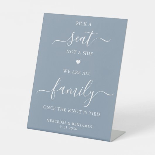 Signe De Table Mariage Choisir Un Siège Pas Un Côté Personnalisé (Recto)