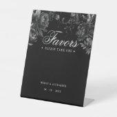 Signe De Table Mariage classique gothique noir favorise (Recto)