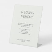 Signe De Table Mariage commémoratif minimaliste moderne (Recto)