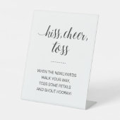 Signe De Table Mariage Confetti à fleur Kiss Chew Toss (Recto)