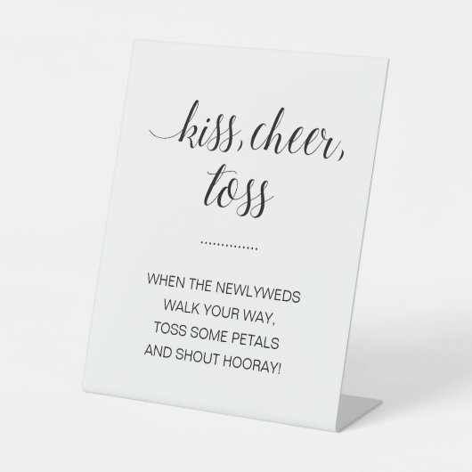 Signe De Table Mariage Confetti à fleur Kiss Chew Toss (Recto)