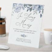 Signe De Table mariage couleur aquarelle bleu foncé (In SItu)