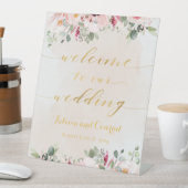 Signe De Table Mariage d'accueil de script de script en or rose (In SItu)