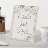 Signe De Table Mariage d'aquarelle fleurie rose duveteuse (In SItu)