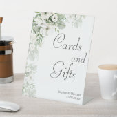 Signe De Table Mariage d'aquarelle vert pâle rose à  (In SItu)