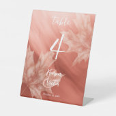 Signe De Table mariage de automne feuille de terre cuite (Recto)