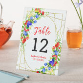Signe De Table Mariage de baies mixtes d'été Numéro de tableau (In SItu)