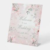 Signe De Table Mariage de bienvenue des Roses de Jardin rose vif (Recto)